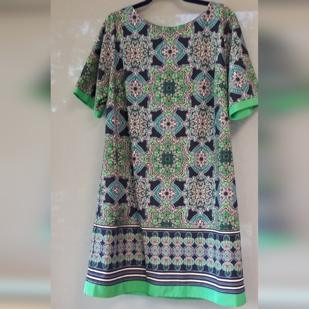 Eliza J Green and Black Sundress Casual Resort Wear